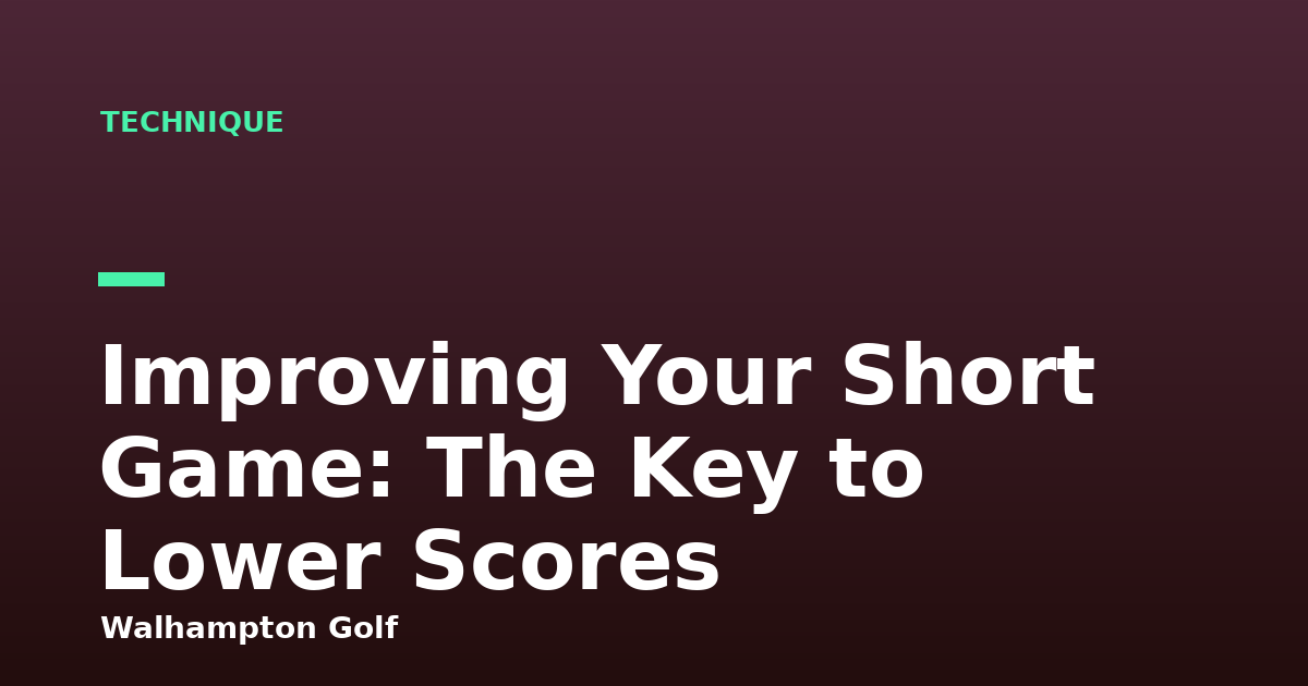 Improving Your Short Game: The Key to Lower Scores